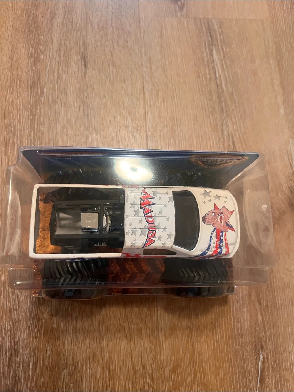 Mattel Madusa Monster Truck Toy - White, Red & Blue